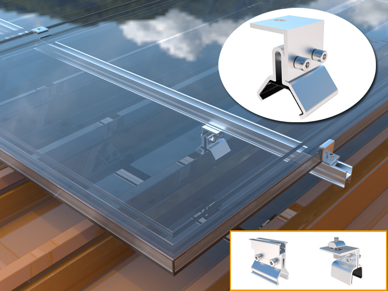 BIPV Solar Metal Roof Mount Racks Clamp Accessories Brackets
